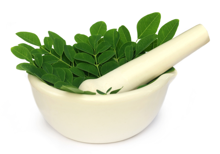 Moringa v hmoždíři